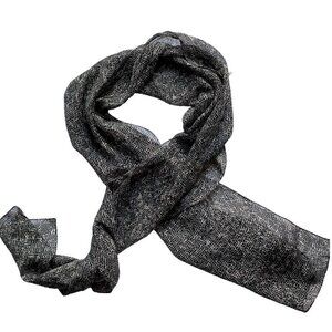 60s/70s VTG Favolosa! Silk Sheer Neck Scarf Cheetah Pattern Cream Gray Black Tan